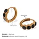 EH1078BKG Black oil drop gold small earrings Picture9