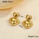 NMSE-H425-1 Gold Double Heart Earrings Picture3