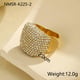 NMSR-K225-2 Full diamond square ring/One Size Picture2