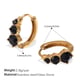 EH1076BKG Black Stone Gold Small Earrings Picture5