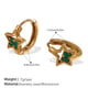 EH1088GNG Green Diamond Gold Small Earrings Picture5