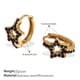 EH1089BKG Black diamond gold small earrings