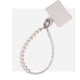 White pearl mobile phone lanyard (with clip) 