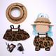 Leopard print overalls + straw hat + brown leather shoes [doll not included] Picture2
