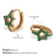 EH1089GNG Green Diamond Gold Small Earrings Picture2
