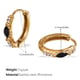 EH1123BKG Creolen aus Gold mit schwarzen Diamanten Bild5