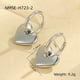 NMSE-H723-2 Steel color big heart earrings Picture10