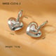 NMSE-C3310-2 Steel color heart earrings Picture12