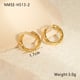 NMSE-H513-2 Gold Interval Pattern Earrings Picture2