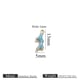 Gold double-sided oil dripping small pendant-branch blue Picture7
