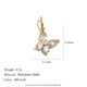 Pendentif papillon en zircon - Or Image9