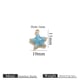 Gold double-sided oil dripping small pendant-five-pointed star blue Picture32