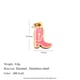 Oil dripping cowboy boot pendant - gold Picture32