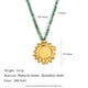 Natural Stone Sun Pendant Necklace - Gold
