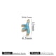 Gold double-sided oil dripping small pendant-antler blue Picture14