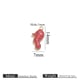 Gold double-sided oil dripping small pendant-seahorse red Picture17