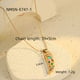 NMSN-E747-1 Gouden Zirkonium Ketting