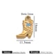 Gold Shoes Double-Sided Oil-Dropped Heart-Blue Picture37