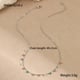NMSN-G318-2 Steel Round Color Diamond Bead Necklace