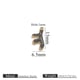 Gold double-sided oil dripping small pendant-antler black Picture10