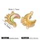 Golden double hole moon-pink+green Picture3