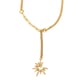 Eight-pointed star tassel pendant necklace-gold 