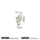 Gold double-sided oil drop small pendant-seahorse green Picture26