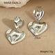 NMSE-E426-2 Steel color pleated earrings Picture5