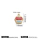 Gold double-sided oil dripping small pendant - cake red + blue Picture56
