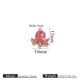 Gold double-sided oil dripping small pendant-octopus red Picture80