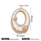 Gold Oval Pendant Oil Drop White + Pearl Picture5