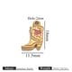 Gold Shoes Double-sided Oil-Dropped Heart-Rose Red Picture18