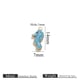 Gold double-sided oil drop small pendant-seahorse blue Picture27