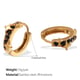 EH1108BKG Black diamond gold hoop earrings Picture4