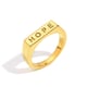 Long English Letter Ring-Gold/Number 7 Picture2