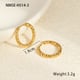 NMSE-H514-3 Gold Medium Earrings Picture6