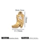 Gold Shoes Double-Sided Oil-Dropped Heart-White Picture19