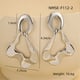 NMSE-F112-2 Steel color irregular earrings Picture3