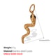 PJ290BKG Black Stone Single-Sided Gold Pendant Picture3