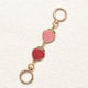 Straight golden pink + red strawberry 15.5cm/【Bag extension chain】 Picture12
