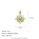 Eight-pointed star turquoise pendant-gold Picture15