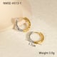 NMSE-H513-1 Color-blocked Interval Pattern Earrings