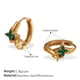 EH1087GNG Green Diamond Gold Small Earrings Picture3