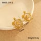 NMSE-J356-2 White Shell Turtle Earrings Picture2