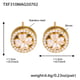 TXF310-Gold 5A Zircon Rotating Flower Earrings Picture2