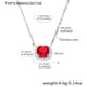 TXP330-Steel Red Zircon Necklace 40+5cm