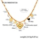 P1261-Heart Pendant Necklace 39+5cm