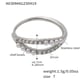 A030-Steel White Diamond Pearl Ring/No.7 Picture17