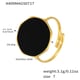 A409-Black enamel ring/No.7 Picture2