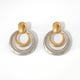 Gold and silver color/One Size/1对耳钉